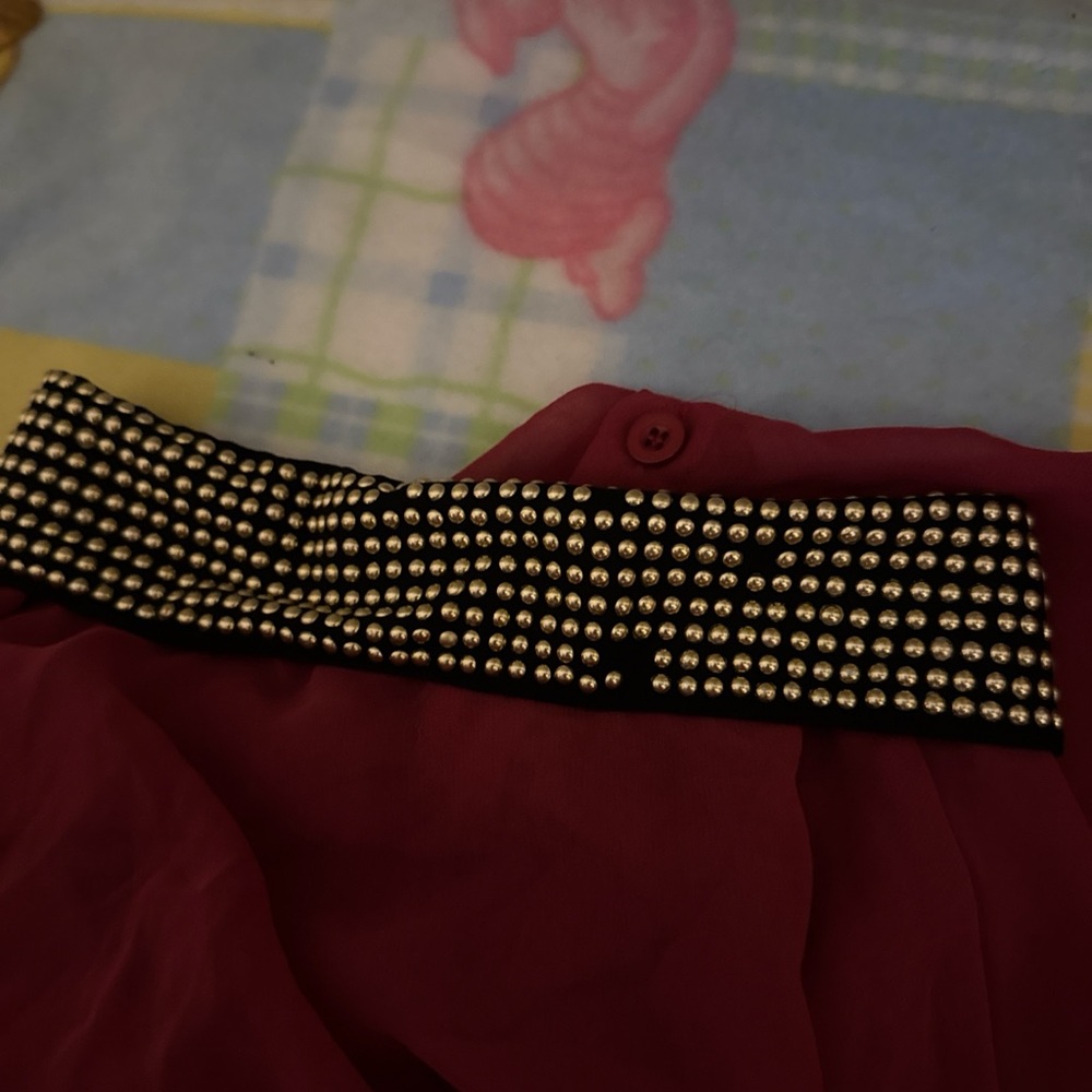 Red sheer blouse - Picture 6 of 7